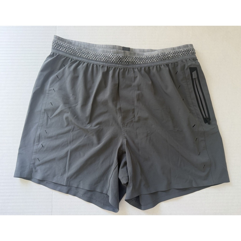 Ten Thousand Session Shorts Gray  5" Inseam Lined Gym Training Stretch Men's M